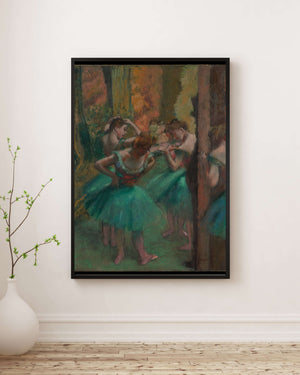 Edgar Degas - Pembe ve Yeşil Dansçılar Fine Art Baskı