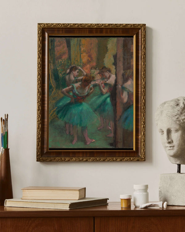 Edgar Degas - Pembe ve Yeşil Dansçılar Fine Art Baskı