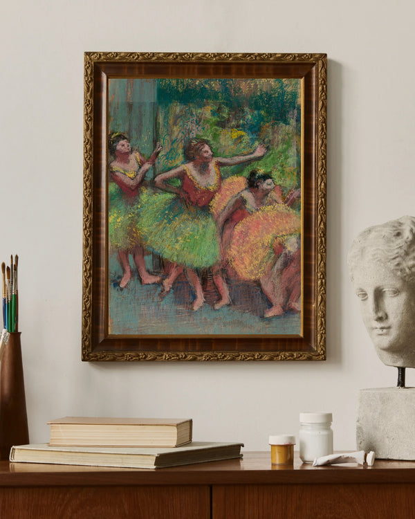 Edgar Degas - Yeşil ve Sarı Dansçılar Çerçeve