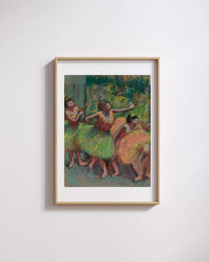 Edgar Degas - Yeşil ve Sarı Dansçılar Fine Art Baskı