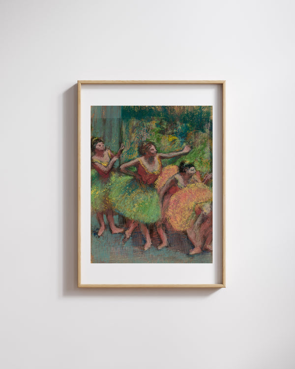 Edgar Degas - Yeşil ve Sarı Dansçılar Fine Art Baskı