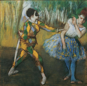 Edgar Degas - Harlekin ve Colombine Fine Art Baskı
