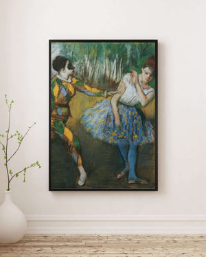 Edgar Degas - Harlekin ve Colombine Fine Art Baskı