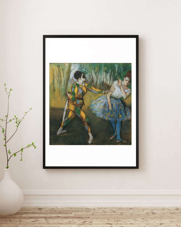 Edgar Degas - Harlekin ve Colombine Fine Art Baskı
