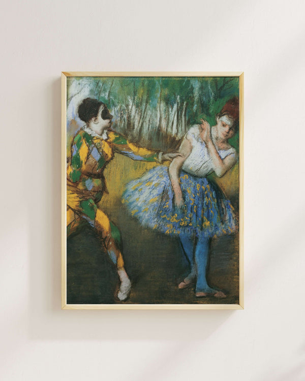 Edgar Degas - Harlekin ve Colombine Fine Art Baskı