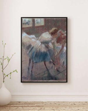 Edgar Degas - Derse Hazırlanan Üç Dansçı Fine Art Baskı