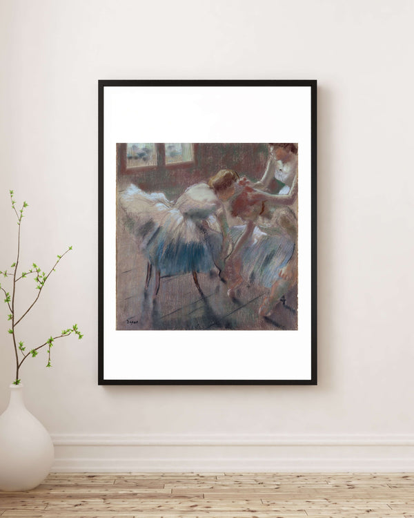 Edgar Degas - Derse Hazırlanan Üç Dansçı Fine Art Baskı