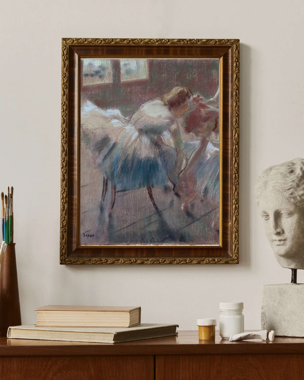 Edgar Degas - Derse Hazırlanan Üç Dansçı Fine Art Baskı