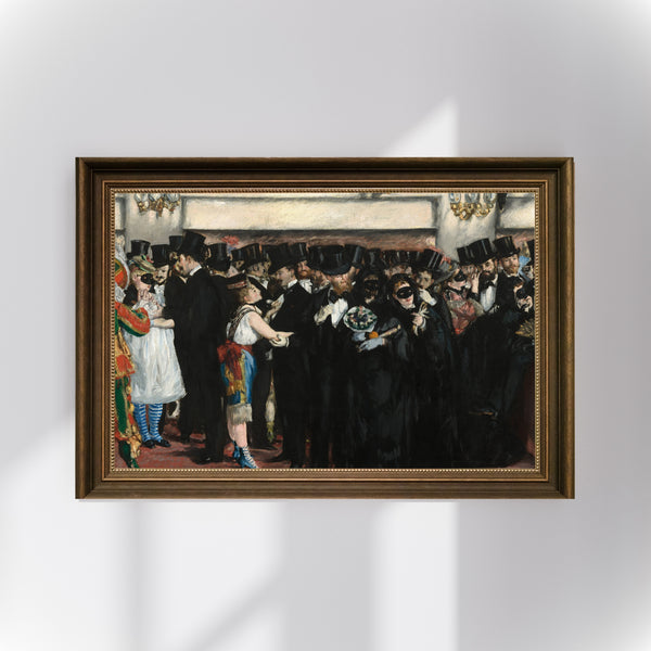 Édouard Manet - Operada Maskeli Balo Poster