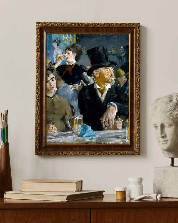 Édouard Manet - Kafede fine art baskı