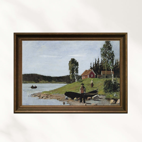 Edvard Munch - Tekne ve Ev ile Koy