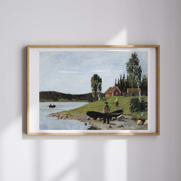 Edvard Munch - Tekne ve Ev ile Koy