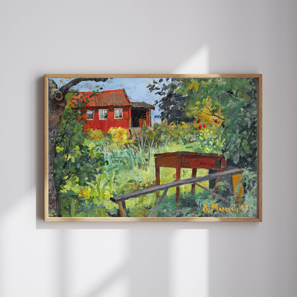 Edvard Munch - Kırmızı Evli Bahçe