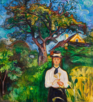 Edvard Munch - Elma Ağacının Altındaki Kız Fine Art Baskı