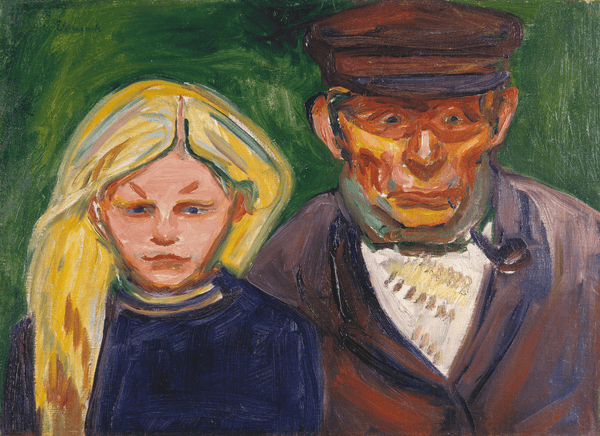 Edvard Munch - Yaşlı Balıkçı ve Kızı fine art baskı