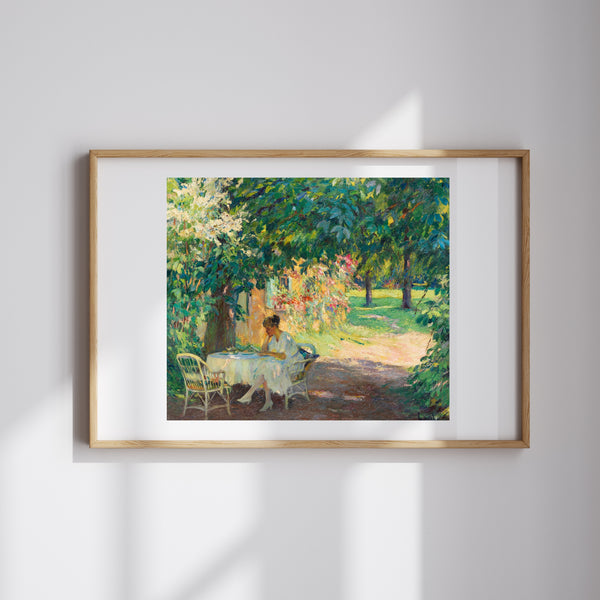 Edward Cucuel - Starnberg Gölü'ndeki Sanatçı Villasının Bahçesinde Yaz