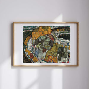 Egon Schiele - Evler Hilali II - Ada Kasabası Fine Art Baskı