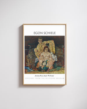Egon Schiele - Çömelmiş İnsan Çifti Aile poster