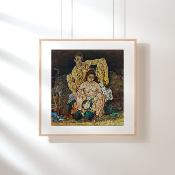 Egon Schiele - Çömelmiş İnsan Çifti Aile