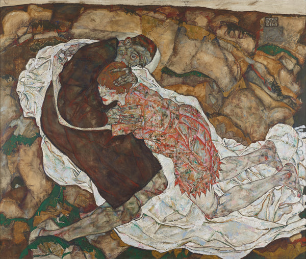 Egon Schiele-Ölüm ve Kız tablo