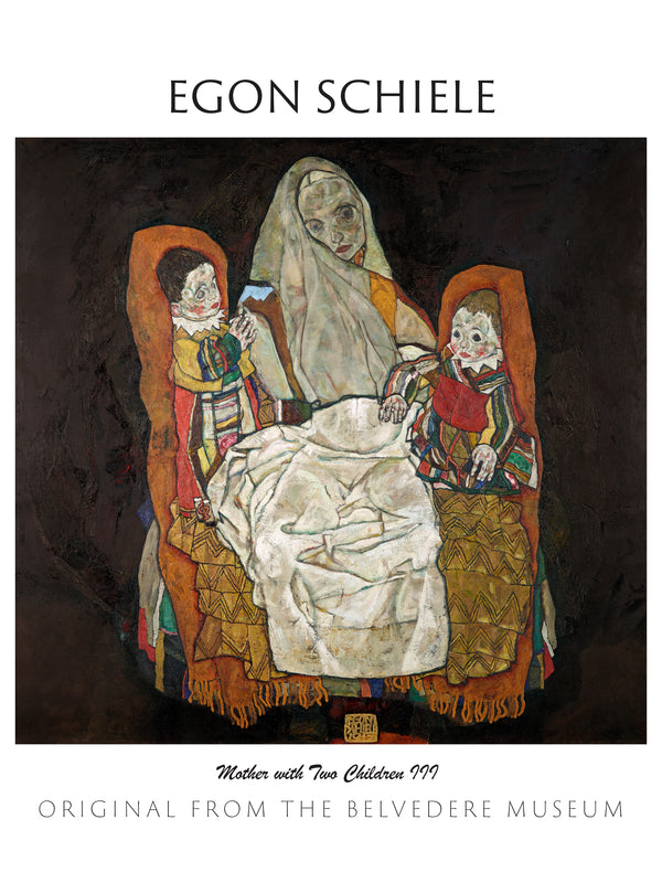 Egon Schiele-İki Çocuklu Anne (Anne III) fineart baskı
