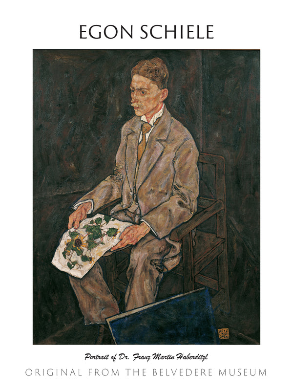 Egon Schiele-Dr. Franz Martin Haberditzl Portresi fineart baskı