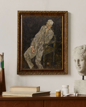 Egon Schiele - Yaşlı Bir Adamın Portresi Johann Harms Çerçeve
