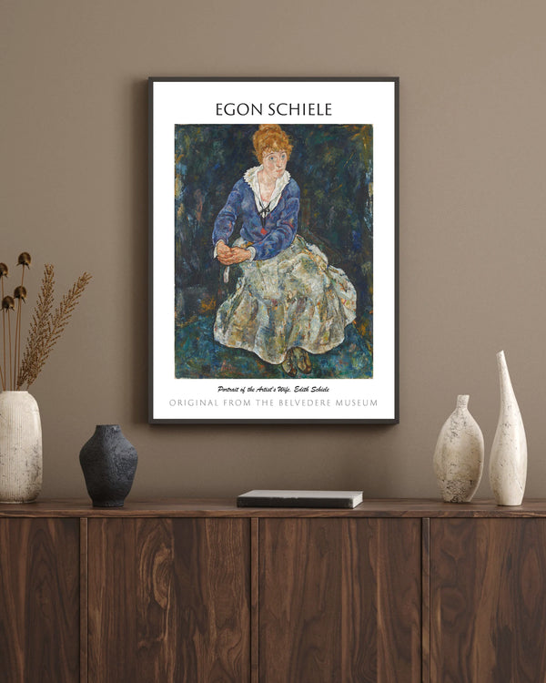 Egon Schiele-Sanatçının Eşi Edith Schiele’nin Portresi çerçeve
