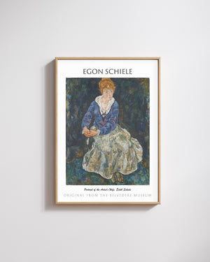Egon Schiele-Sanatçının Eşi Edith Schiele’nin Portresi poster
