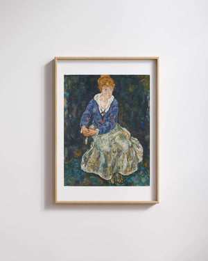 Egon Schiele - Sanatçının Eşi Edith Schiele’nin Portresi Fine Art Baskı