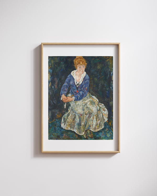 Egon Schiele - Sanatçının Eşi Edith Schiele’nin Portresi Fine Art Baskı