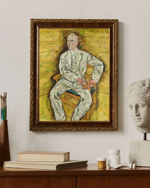 Egon Schiele - Viktor Ritter von Bauer’in Portresi çerçeve
