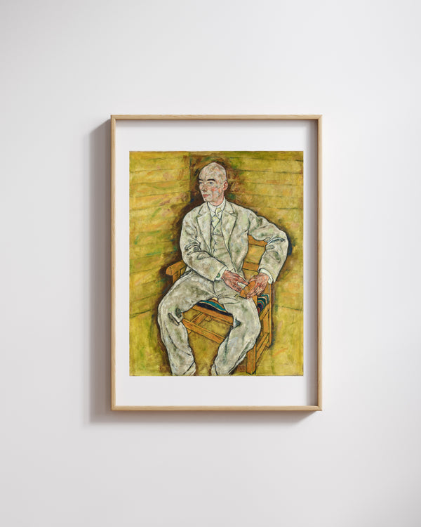 Egon Schiele - Viktor Ritter von Bauer’in Portresi Fine Art Baskı