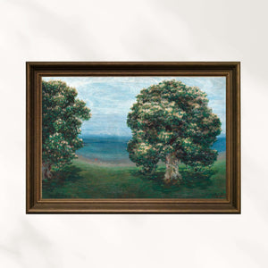Emilie Mediz-Pelikan - Çiçek Açan Kestaneler Fine Art Baskı