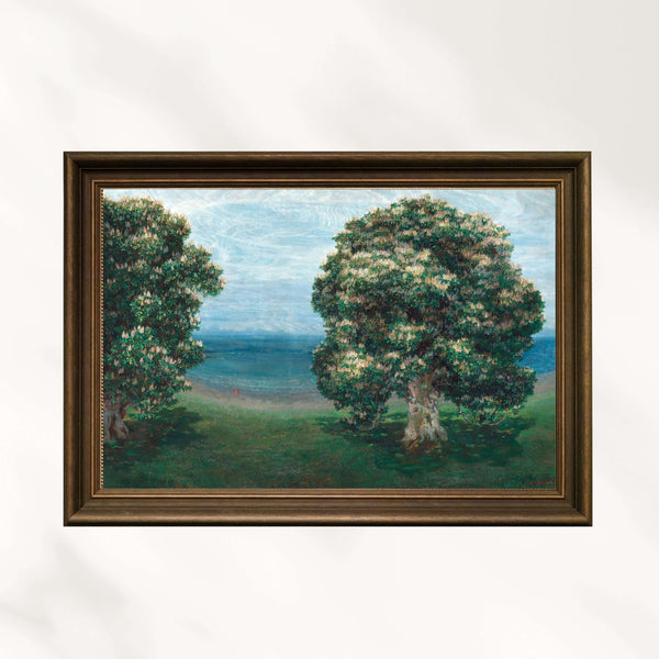 Emilie Mediz-Pelikan - Çiçek Açan Kestaneler Fine Art Baskı