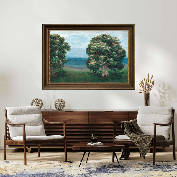 Emilie Mediz-Pelikan - Çiçek Açan Kestaneler Fine Art Baskı