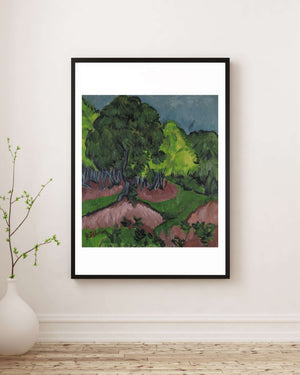 Ernst Ludwig Kirchner - Kestane Ağaçlı Manzara Fine Art Baskı