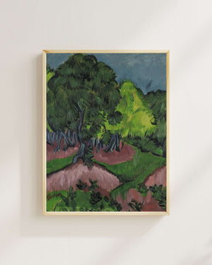 Ernst Ludwig Kirchner - Kestane Ağaçlı Manzara Fine Art Baskı