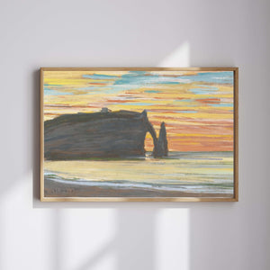 Claude Monet - Étretat Aval Falezleri Fine Art Baskı