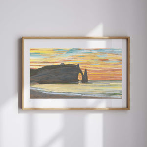 Claude Monet - Étretat Aval Falezleri Fine Art Baskı