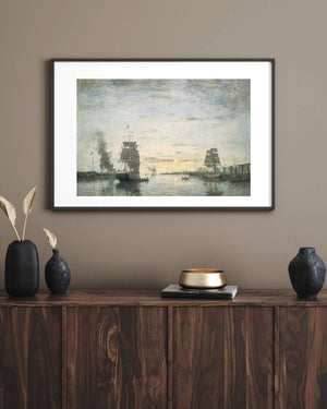 Eugène Boudin - Le Havre Limanı Girişi Fine Art Baskı