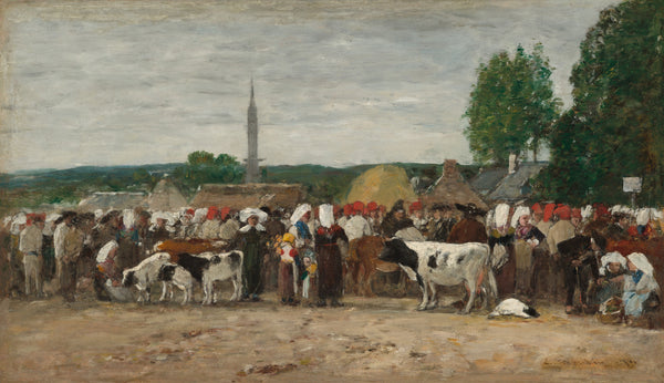 Eugène Boudin - Bretagne Panayırı Tablo