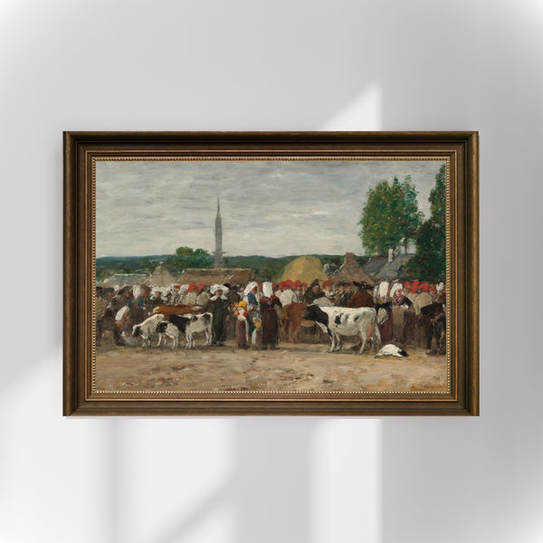 Eugène Boudin - Bretagne Panayırı Poster