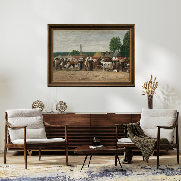 Eugène Boudin - Bretagne Panayırı Fine Art Baskı