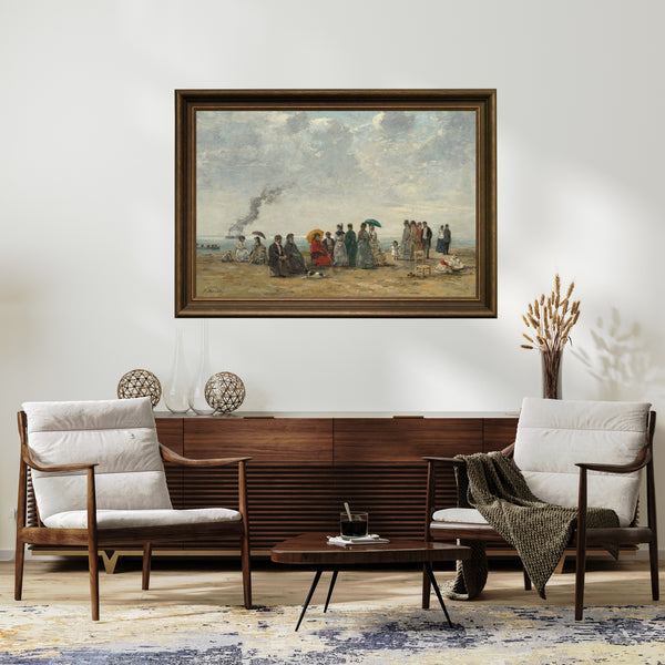 Eugène Boudin - Sahilde Figürler Fine Art Baskı