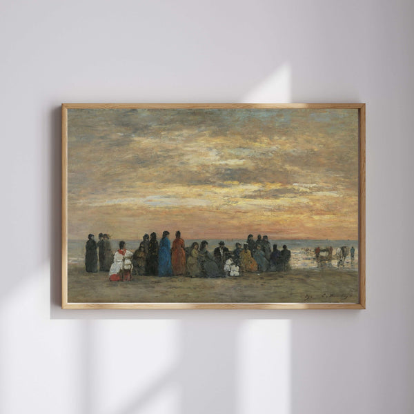 Eugène Boudin - Trouville Plajındaki Figürler