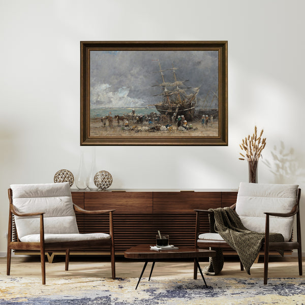 Eugène Boudin - Terre-Neuvier’in Dönüşü Fine Art Baskı