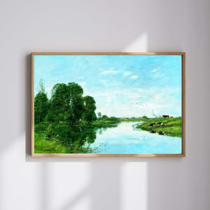 Eugène Boudin - Saint-Arnoult’da Touques Nehri Fine Art Baskı