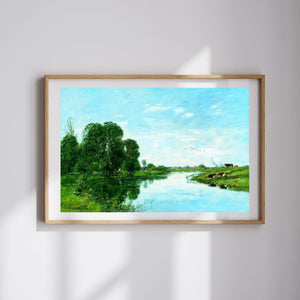Eugène Boudin - Saint-Arnoult’da Touques Nehri Fine Art Baskı