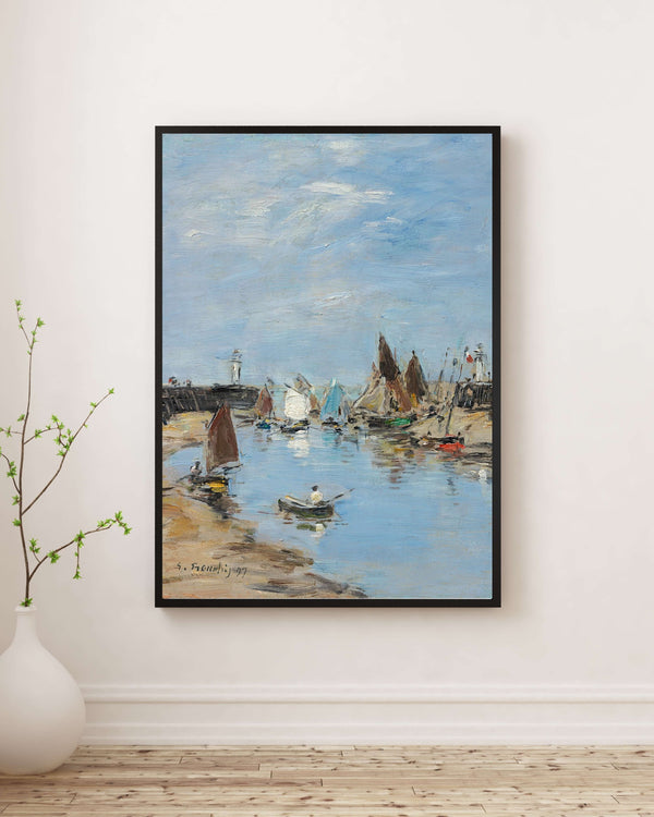 Eugène Boudin - Trouville Dalgakıranlar Alçak Gelgit Poster
